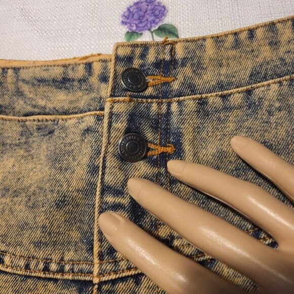 Ventage Studebker. Not Worn, Women's Blue/yellow Jean Skirt, Size 11/12 - Picture 10 of 10